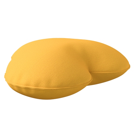 Poduszka Heart of Love, słoneczny żółty, 45x15x45cm, Happiness