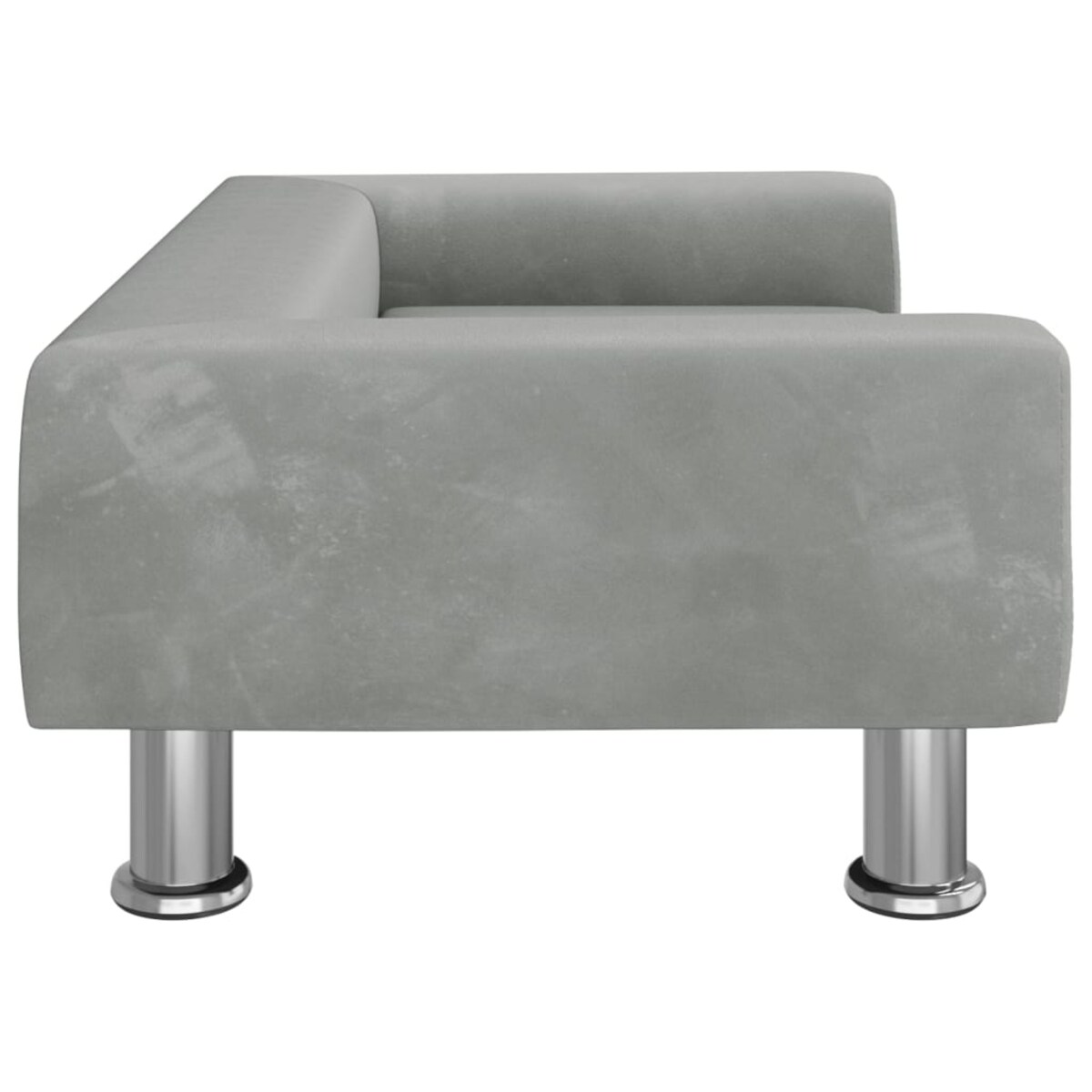 vidaXL Sofa dla dzieci, jasnoszara, 70x45x26,5 cm, aksamit