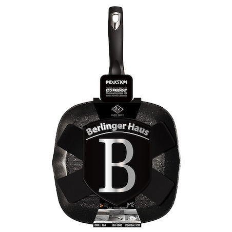 Patelnia grillowa z powłoką granitową BERLINGER HAUS Black Silver
