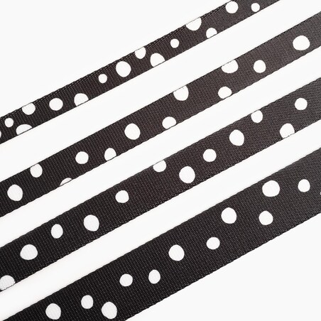 Smycz miejska dla psa lub kota "Psygarnij kropka" - Szerokość taśmy: 20mm, Rozmiar: M oraz Rodzaj: Mały karabinek