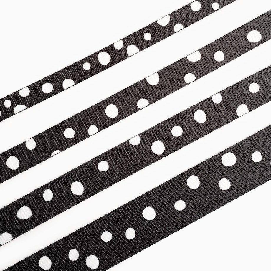 Smycz miejska dla psa lub kota "Psygarnij kropka" - Szerokość taśmy: 20mm, Rozmiar: M oraz Rodzaj: Mały karabinek