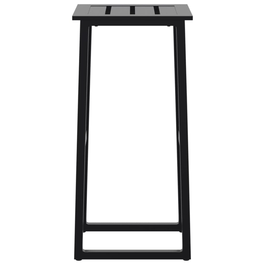 vidaXL Stołki barowe, 2 szt., czarne, 38x38x80 cm, malowana stal