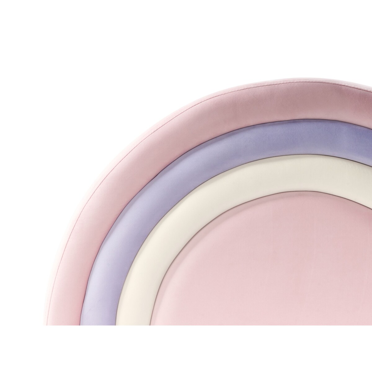 Łóżko dziecięce Tęcza Welur LANDEILLAU 90 x 200 cm Różowy