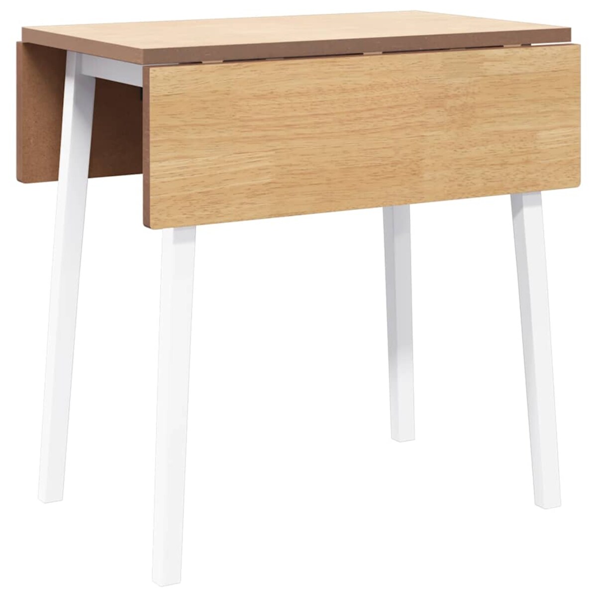 vidaXL Stół jadalny biały lite drewno guma