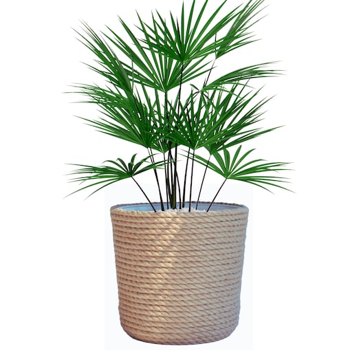 28 BOHO jutowa osłonka na doniczkę koszyk naturalny sznurek z trawy plecionej JUTA styl skandynawski etno loft wzór 28/200