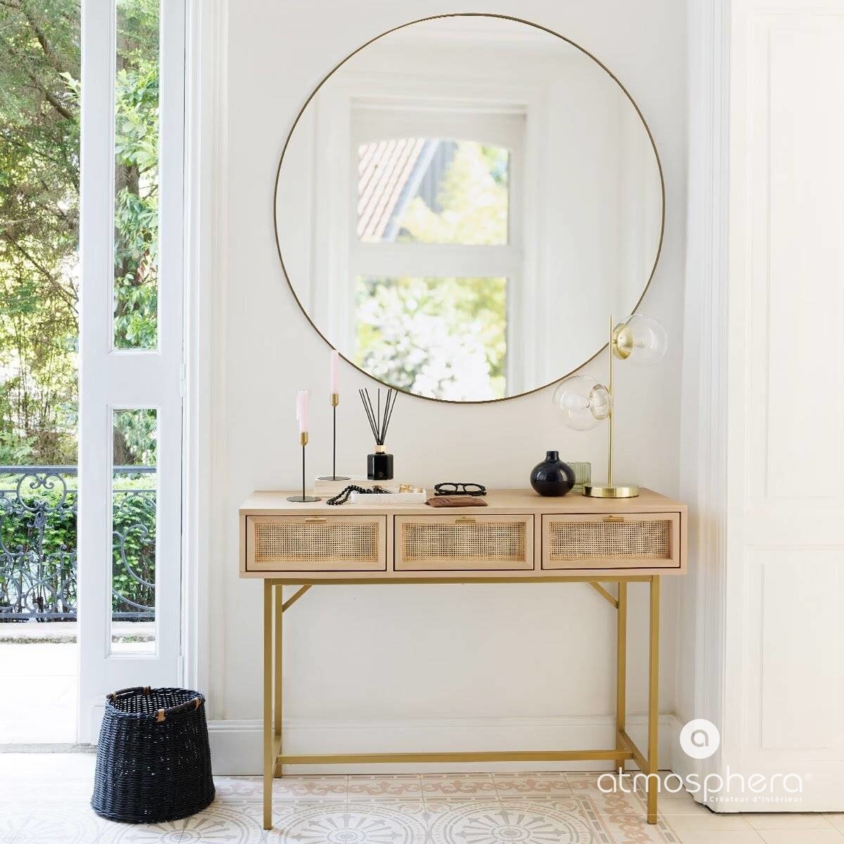 Lampa stołowa złote kule COL, wys. 48 cm