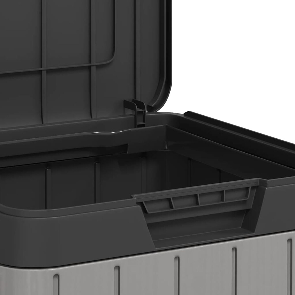 vidaXL Zewnętrzny kosz na śmieci, szary, 38x38x65 cm, PP