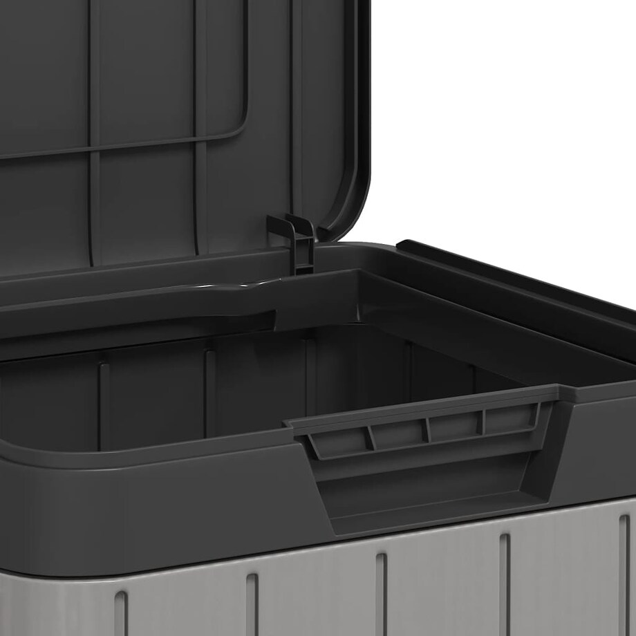 vidaXL Zewnętrzny kosz na śmieci, szary, 38x38x65 cm, PP