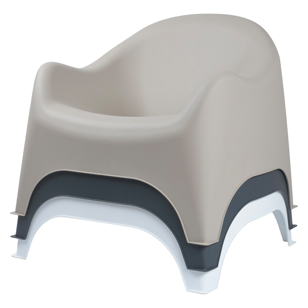 Zestaw 2 szt fotele ogrodowe wypoczynkowe Dumbo na taras, balkon antracytowy