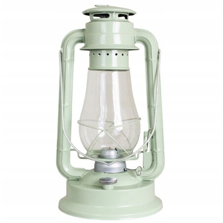 LAMPA NAFTOWA WISZĄCA STOJĄCA zielona metalowa z knotem do salonu ogrodu