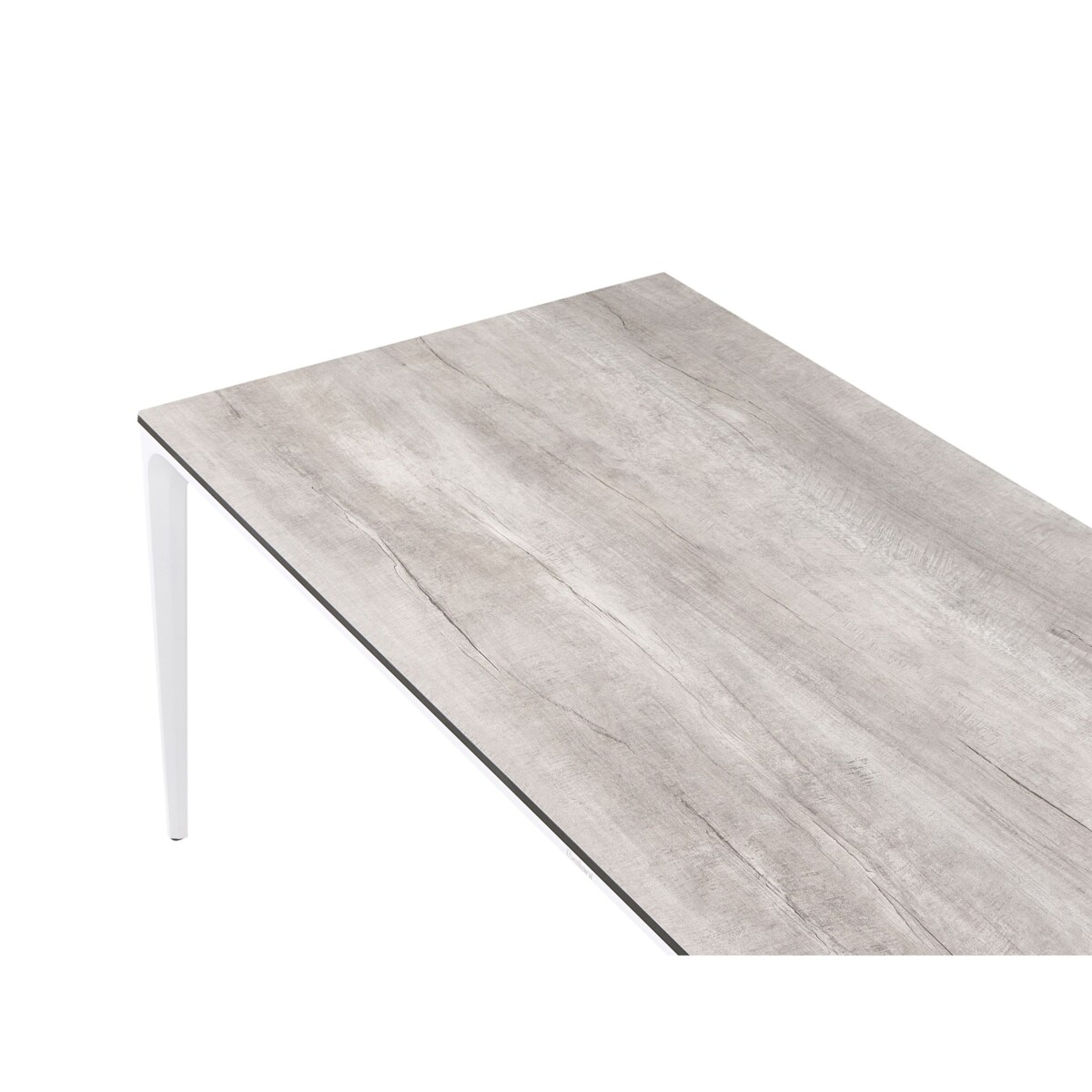 Stół ogrodowy SOVARETO 180 cm 90 cm Imitacja drewna Jasnoszary