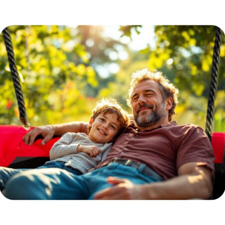 Huśtawka ogrodowa Neo-Sport bocianie gniazdo fotel wiszący 110x70 cm czarno-czerwona