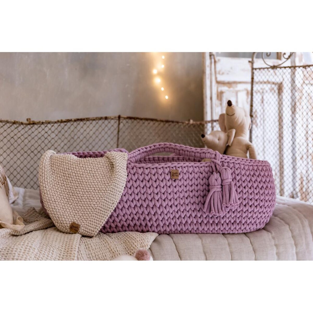 Kosz Mojżesza Happy Moses - Brudny Róż