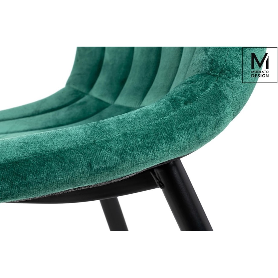 Krzesło tapicerowane Lara J-07.GREEN do salonu zielone, King Home