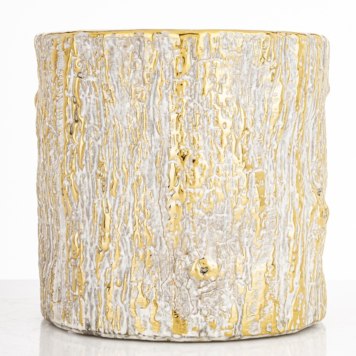 Osłonka ceramiczna 15x15,5x15,5 cm TOVER złota