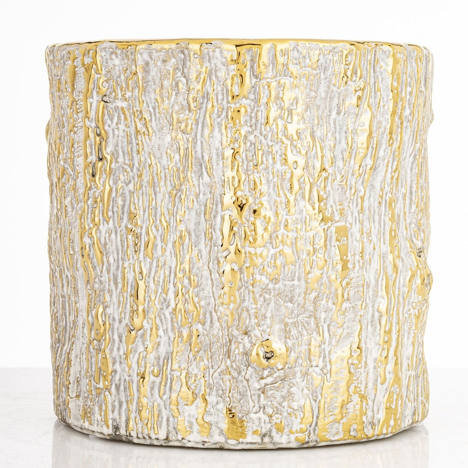 Osłonka ceramiczna 15x15,5x15,5 cm TOVER złota