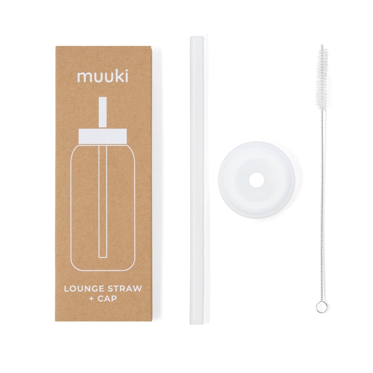 MUUKI słomka do butelki 720 ml, Clear