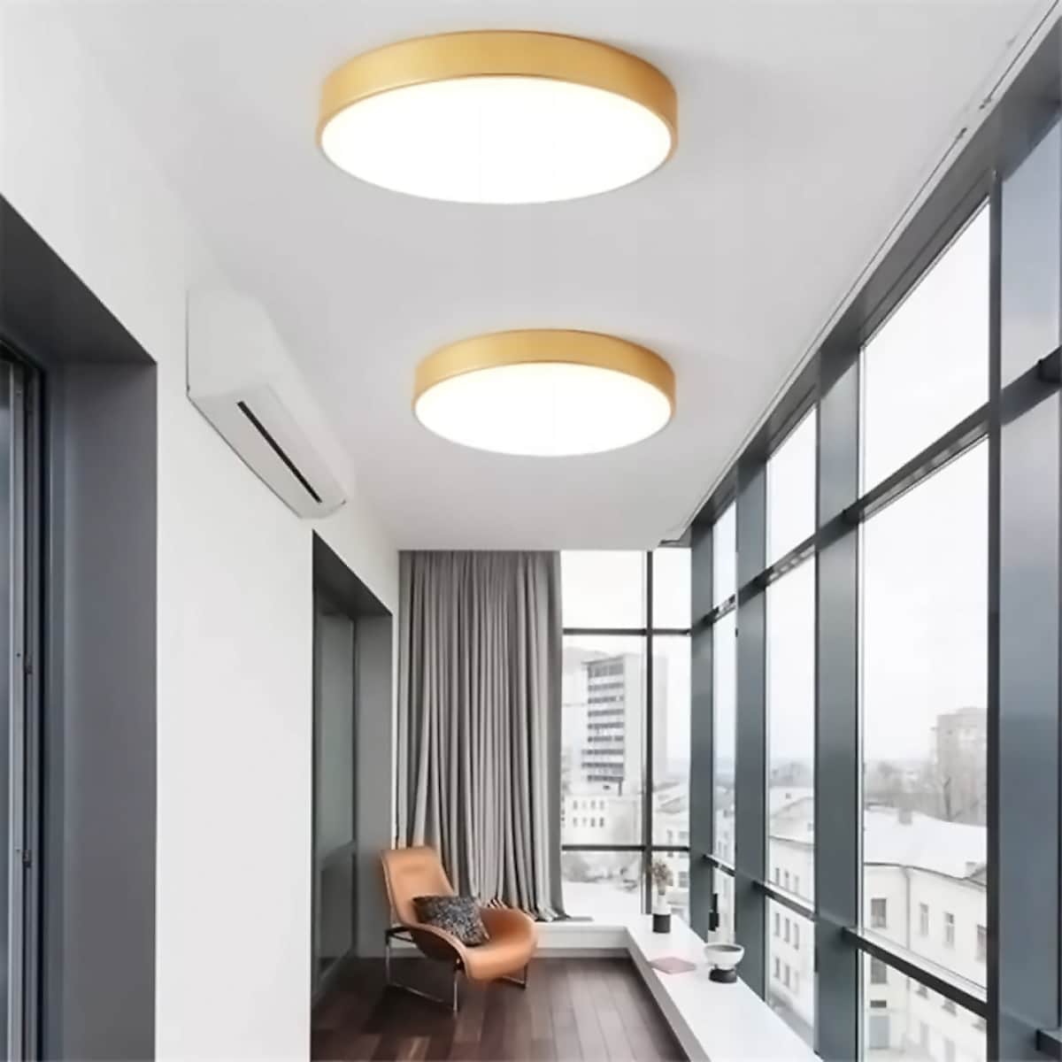 Lampa Sufitowa Plafon Salon Glamour Złota 30Cm