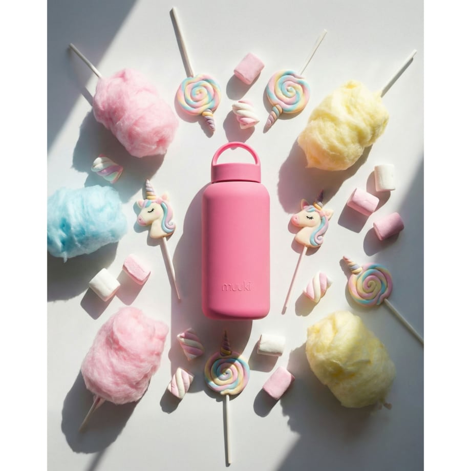 MUUKI DAILY BOTTLE szklana butelka na wodę 720 ml, Flamingo Pink