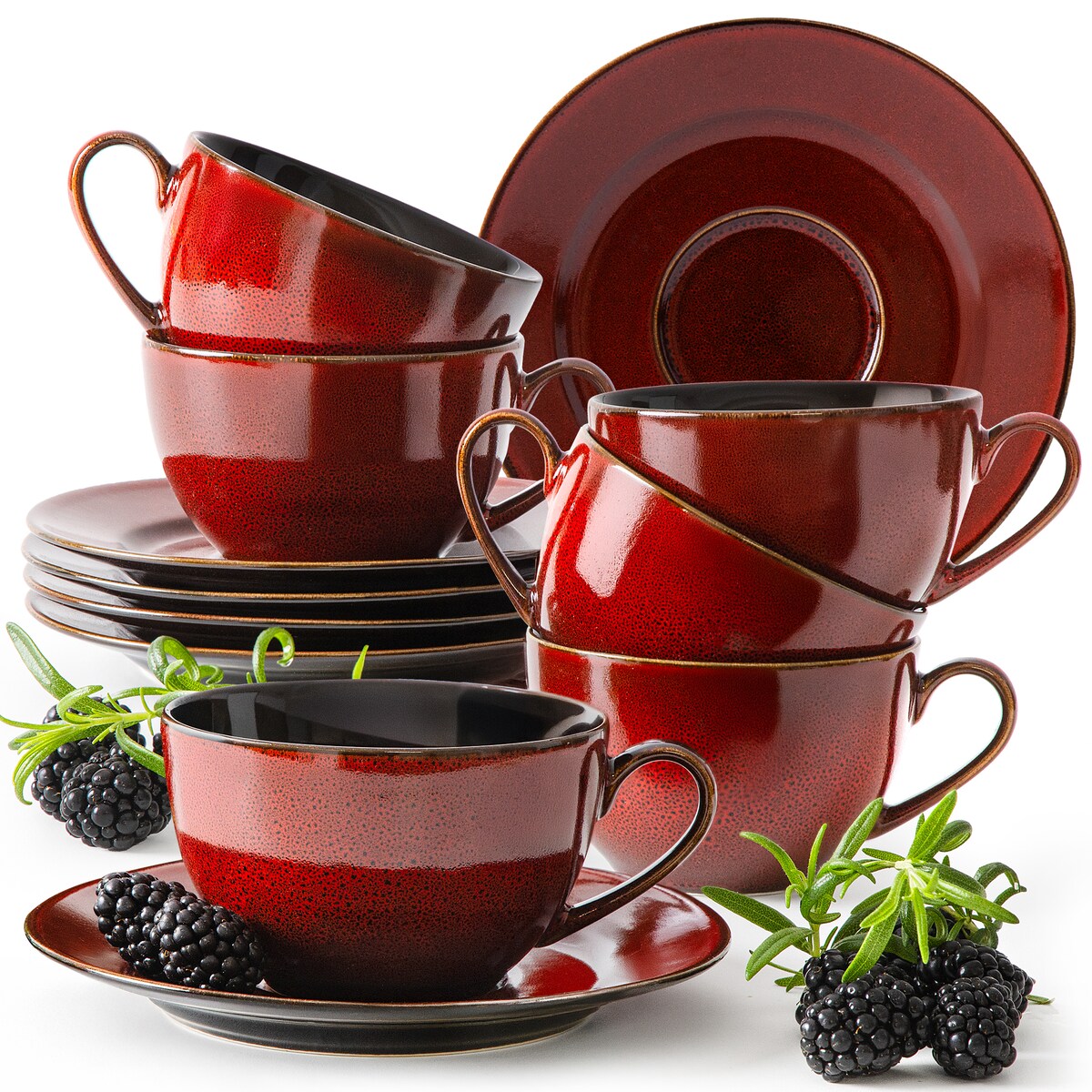 GAMBIA Zestaw kawowy 6 os. (12 el.)