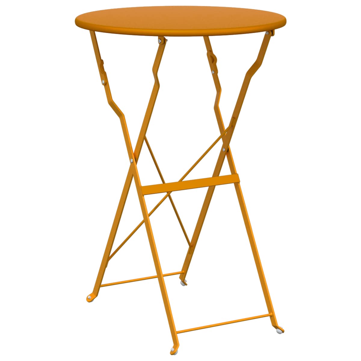 vidaXL Stolik bistro Musztardowy Ø50x71 cm Stal malowana proszkowo