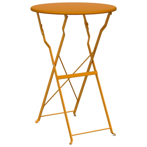 vidaXL Stolik bistro Musztardowy Ø50x71 cm Stal malowana proszkowo