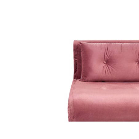 Sofa welurowa rozkładana 2-osobowa różowa VESTFOLD