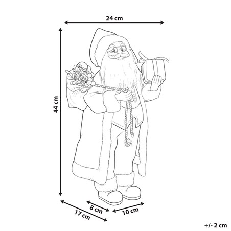 Dekoracja świąteczna RAMVATN Mikołaj 44 cm Czerwony