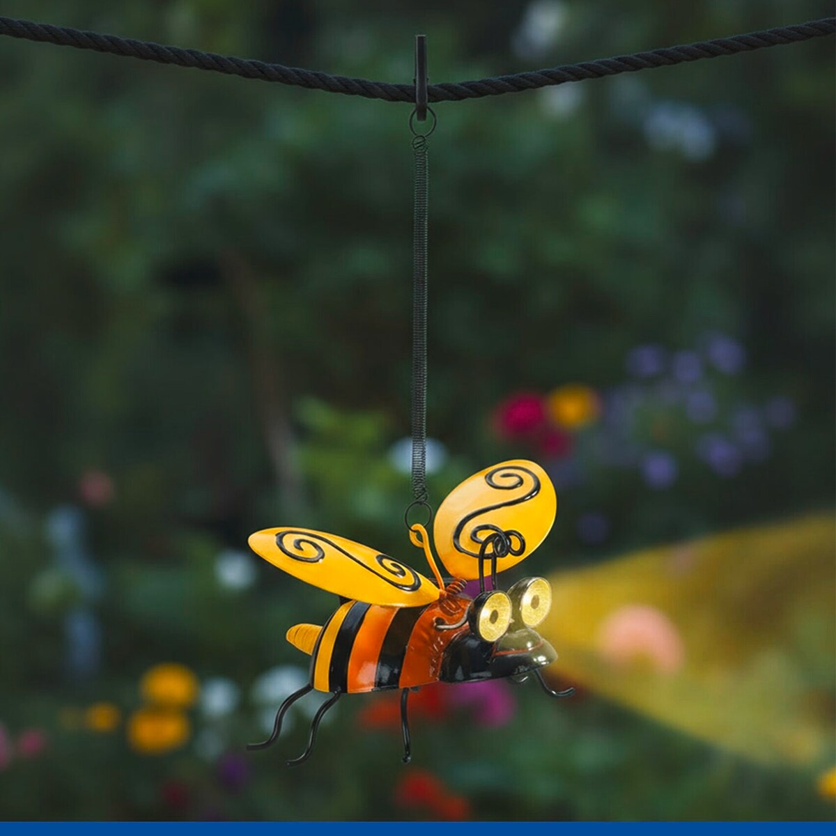 Lampa solarna, pszczółka ze świecącymi oczami LED, 14 x 9,5 cm