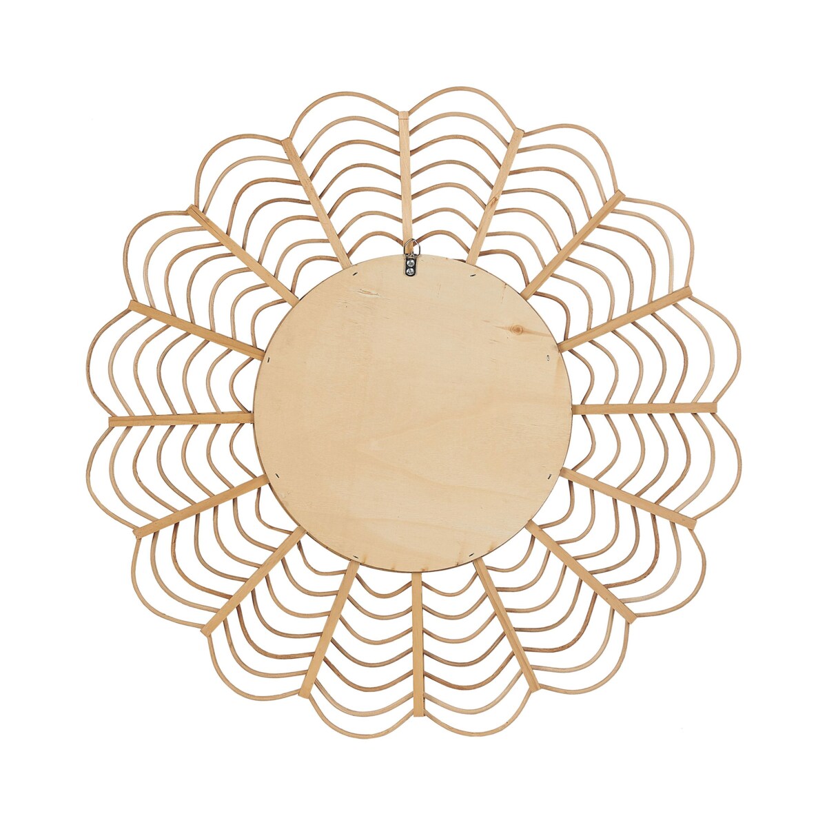 Bambusowe okrągłe lustro ścienne słońce ⌀ 60 cm naturalne TUMBIT