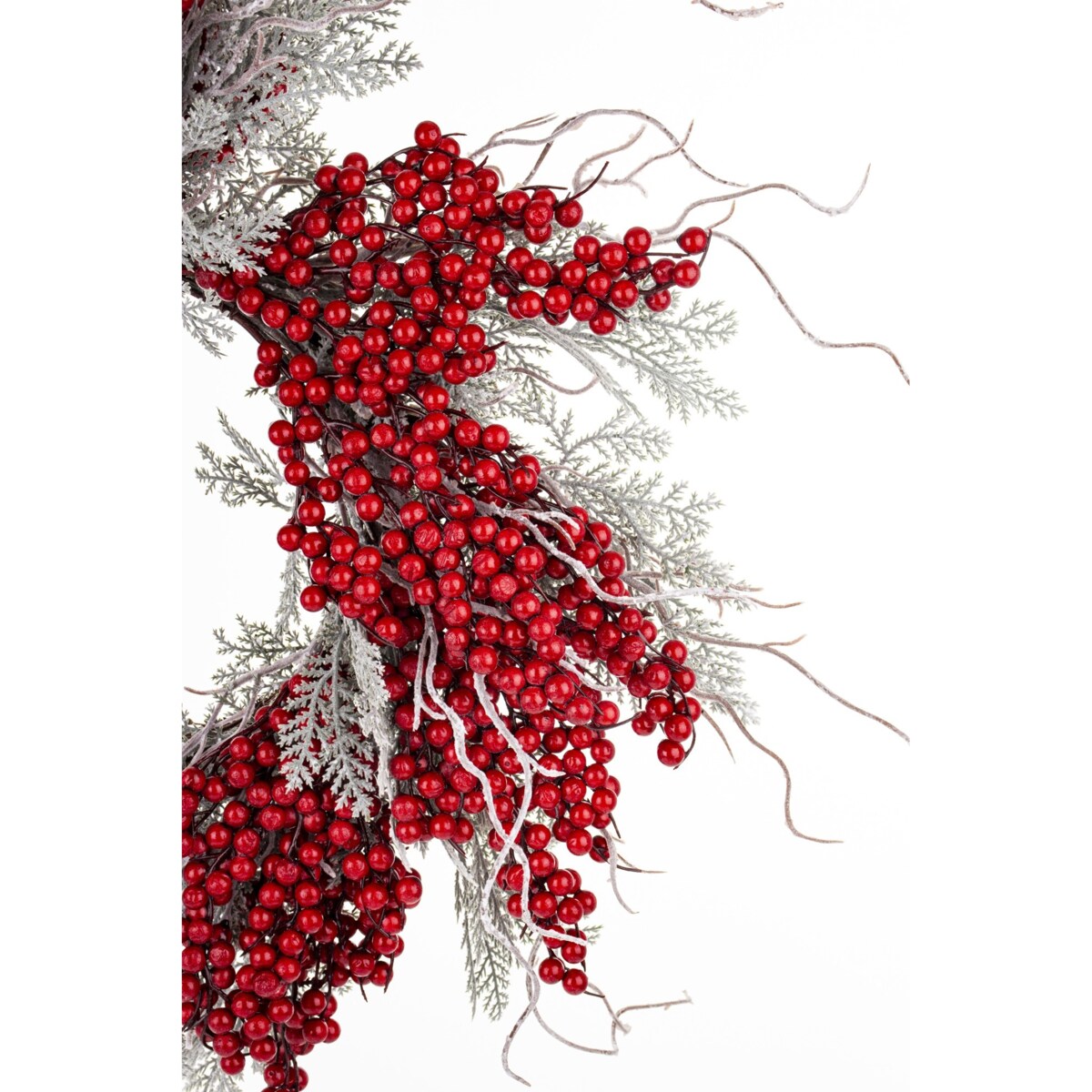 Wianek świąteczny czerwono-biały Ø55 cm