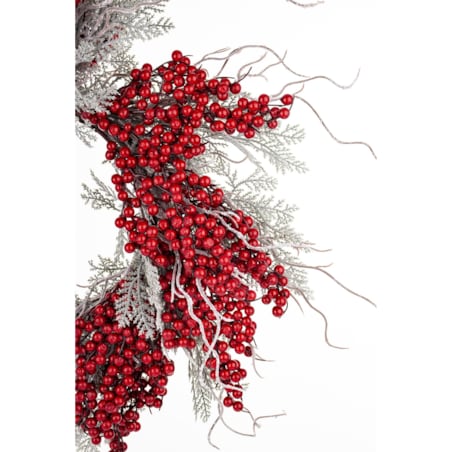 Wianek świąteczny czerwono-biały Ø55 cm