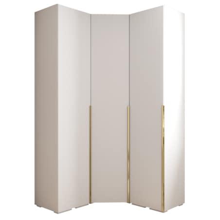 Garderoba wysoka do przedpokoju INOVA 1 Z4 biały+złoty