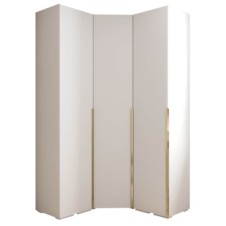 Garderoba wysoka do przedpokoju INOVA 1 Z4 biały+złoty