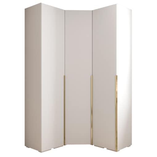 Garderoba wysoka do przedpokoju INOVA 1 Z4 biały+złoty