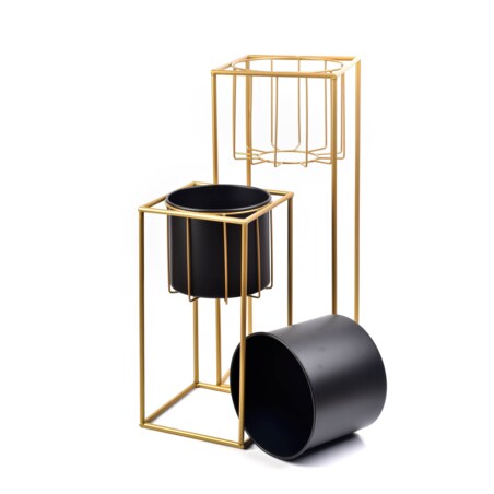 SWEN Komplet 2 osłonek na stojaku L:26x26xH70 M:23x23xH46cm