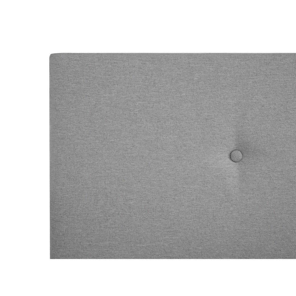 Łóżko kontynentalne tapicerowane 160 x 200 cm szare CONSUL