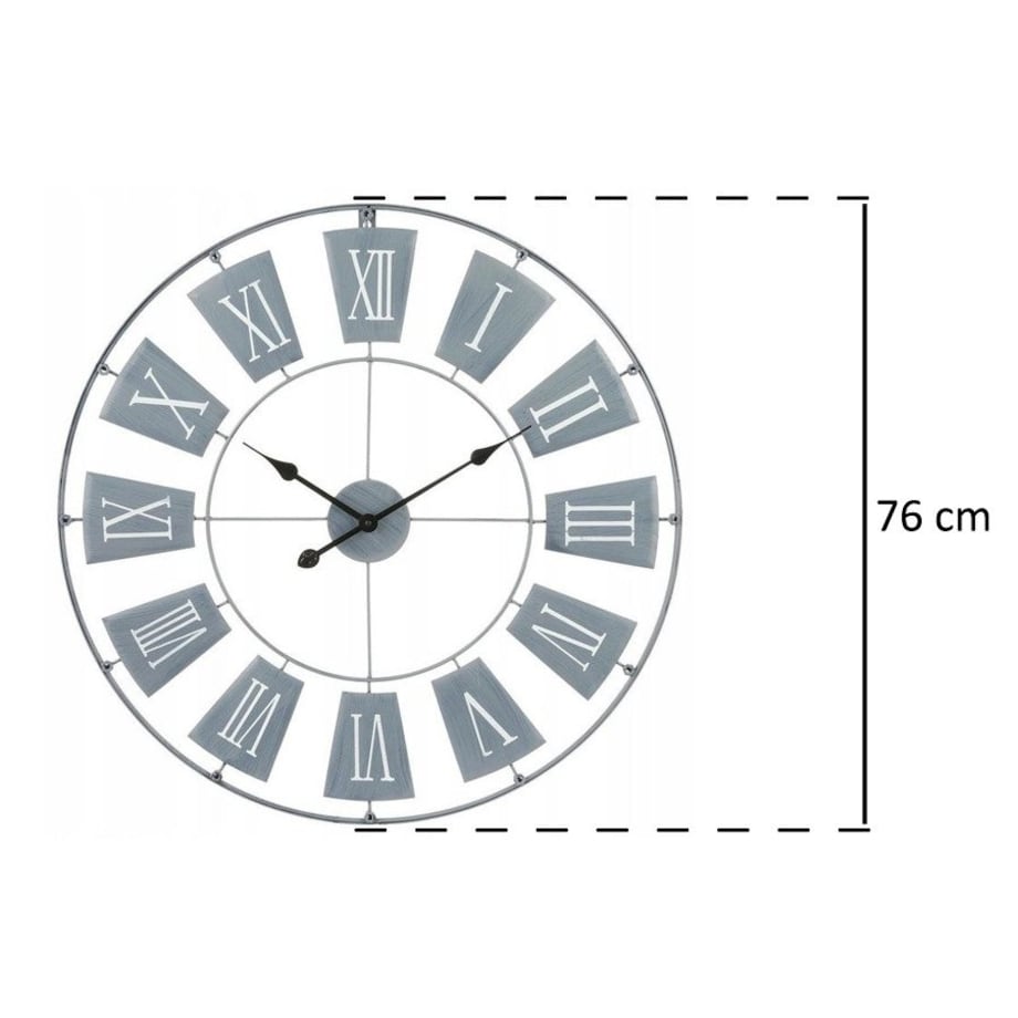 Metalowy zegar ścienny - Ø 76 cm