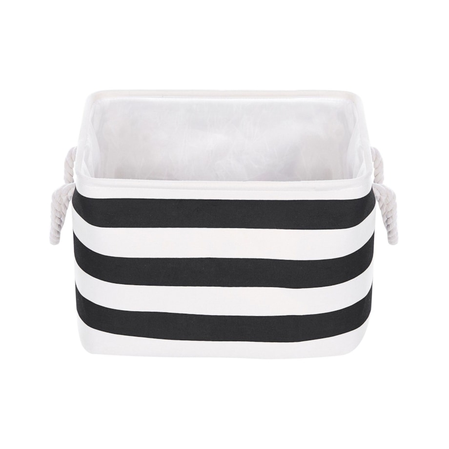 Zestaw 3 koszy tekstylnych czarno-biały DARQAB