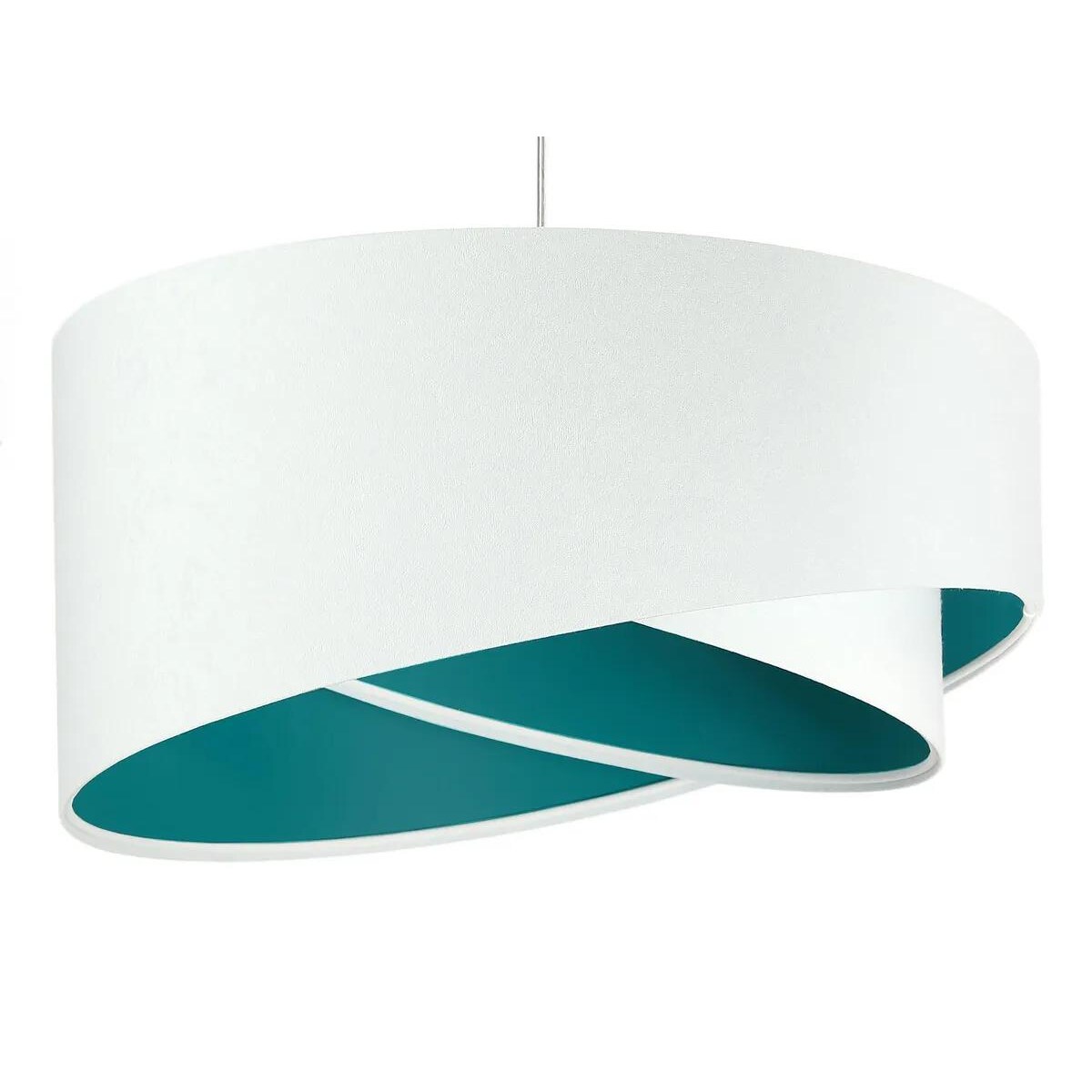 Lampa wisząca GEMSTONE WHITE biała/turkusowa
