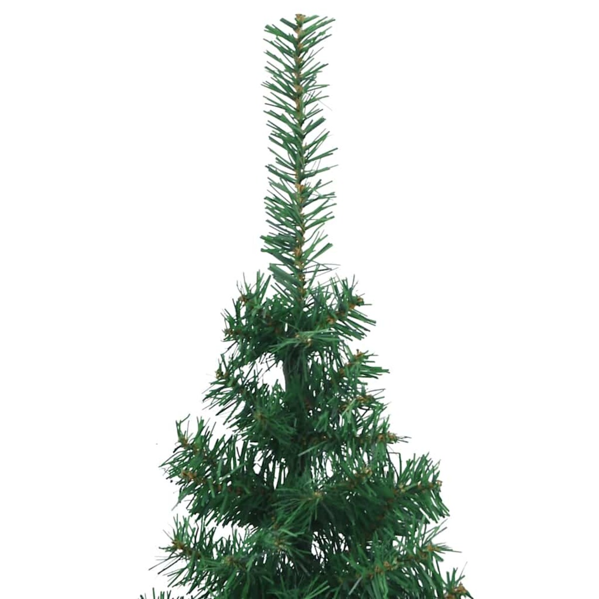vidaXL Sztuczna choinka narożna, zielona, 210 cm, PVC
