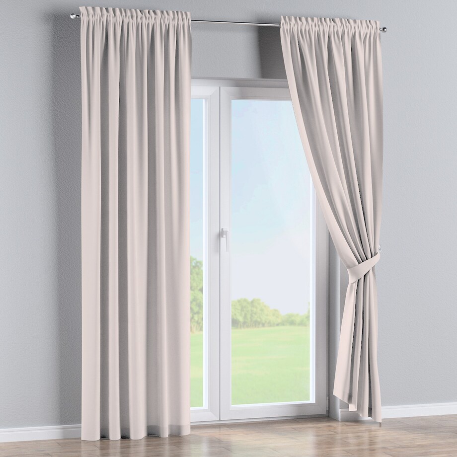 Zasłona na kanale z grzywką 1 szt. 130x260 ecru