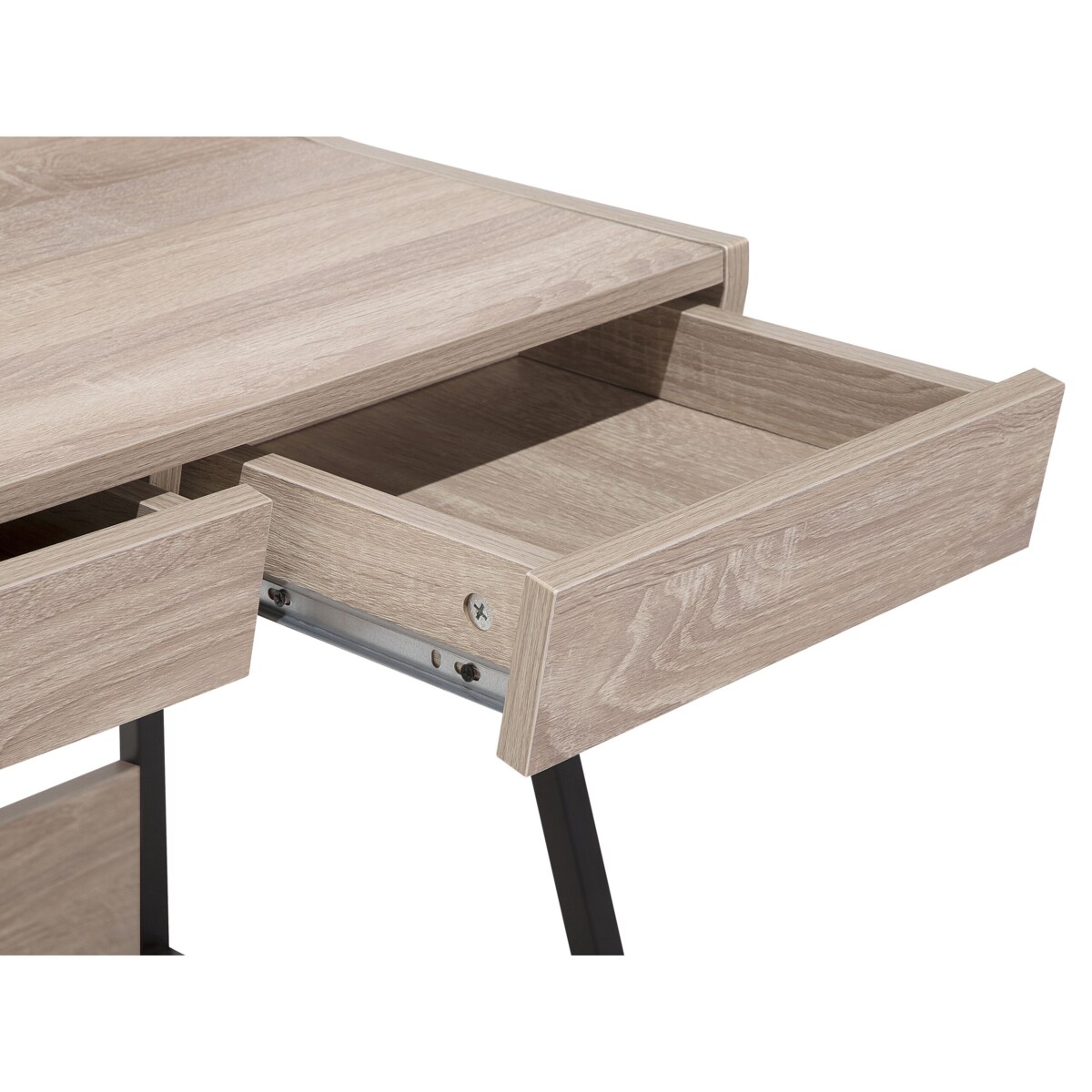 Biurko z szufladami i półką 73 x 48 cm jasne drewno BROXTON