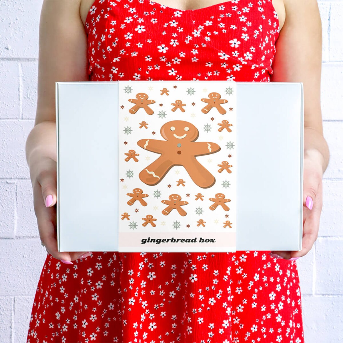 Gotowy zestaw prezentowy "Ginderbread Box" kawa smakowa PREMIUM kubek ciastko z mlecznej czekolady kawa piernikowa prezent na gwiazdkę święta pod choinkę dla mamy taty żony męża chłopaka dziewczyny