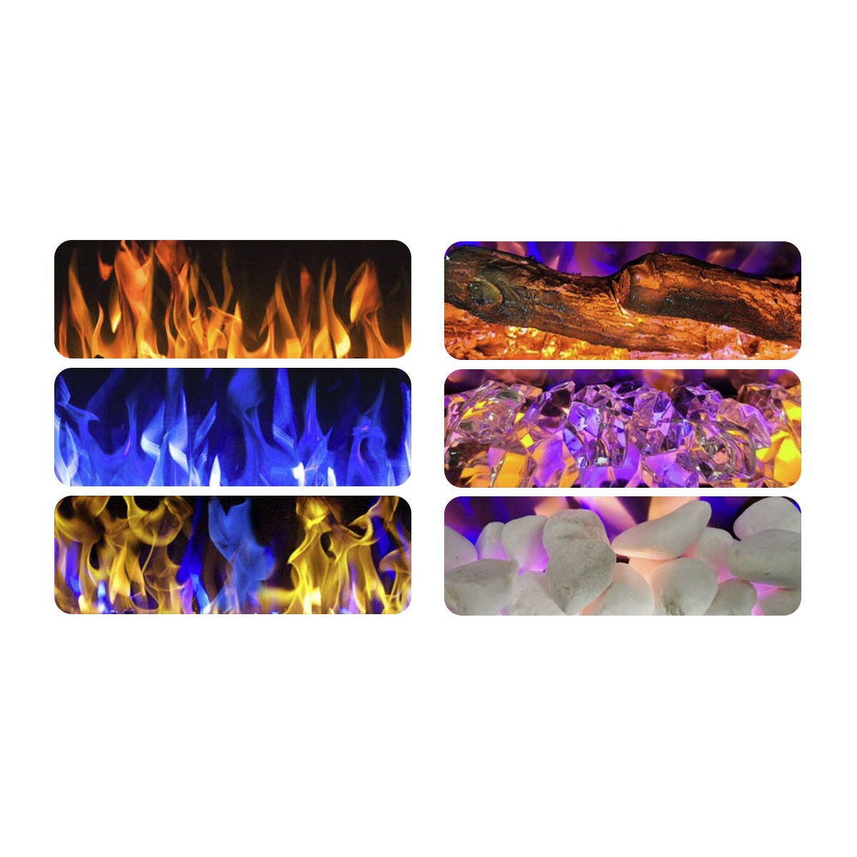 Kominek elektryczny AFLAMO Majestic 32 - ścienny i do zabudowy - 47x66x14 cm - kominek LED z funkcją grzania 750/1500 W