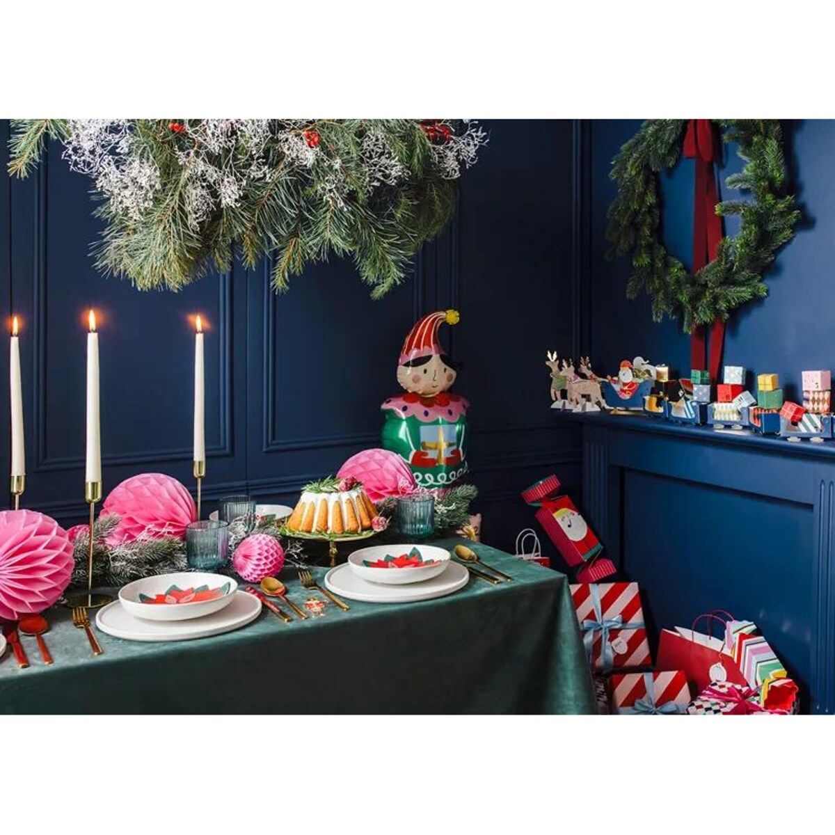 Świecznik, złoty, 22cm