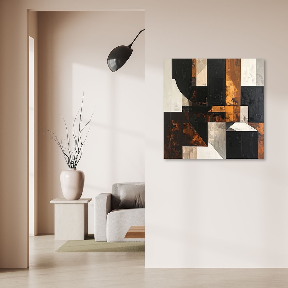 Obraz do salonu sypialni biura loftu, Abstrakcja tekstura brązowy