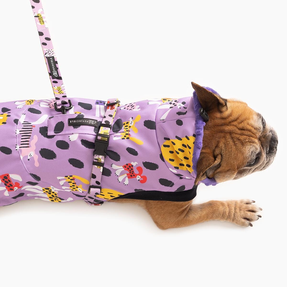 Kurtka dla psa "Pieski floreski" - Rozmiar: XXS