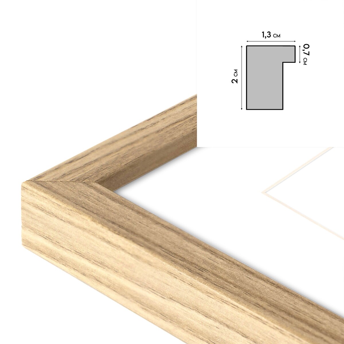 Ramka na 4 zdjęcia 1x 21x30 cm 3x 9x9 cm rama dębowa 40x40 cm foto galeria zdjęć FRAMAI