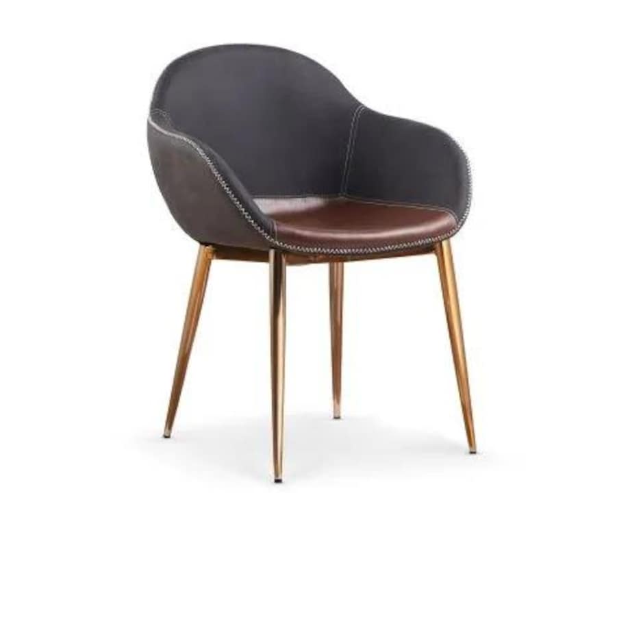 Krzesło tapicerowane K304 ciemnoszare/brązowe